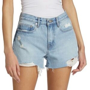 Frame Le Brigette Destressed Denim Shorts • Sz 27